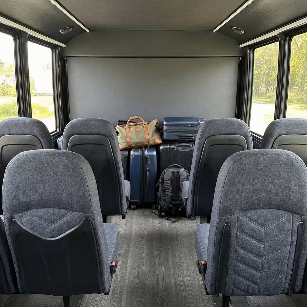 stanton 25 passenger minibus luggage area