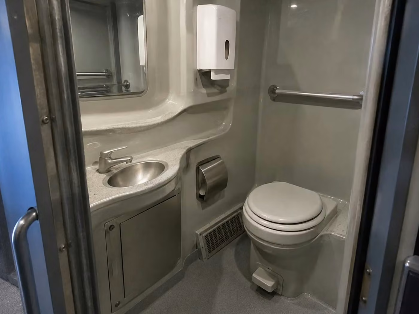 stanton charter bus onboard restroom