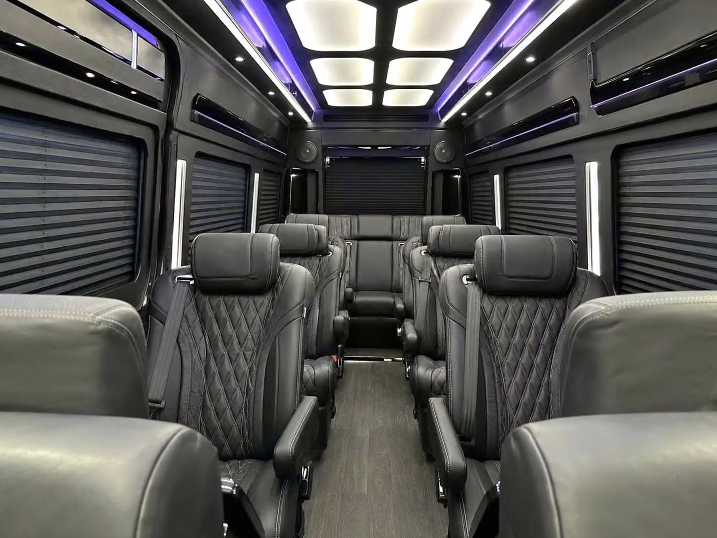 stanton sprinter van rental with driver reclining seats