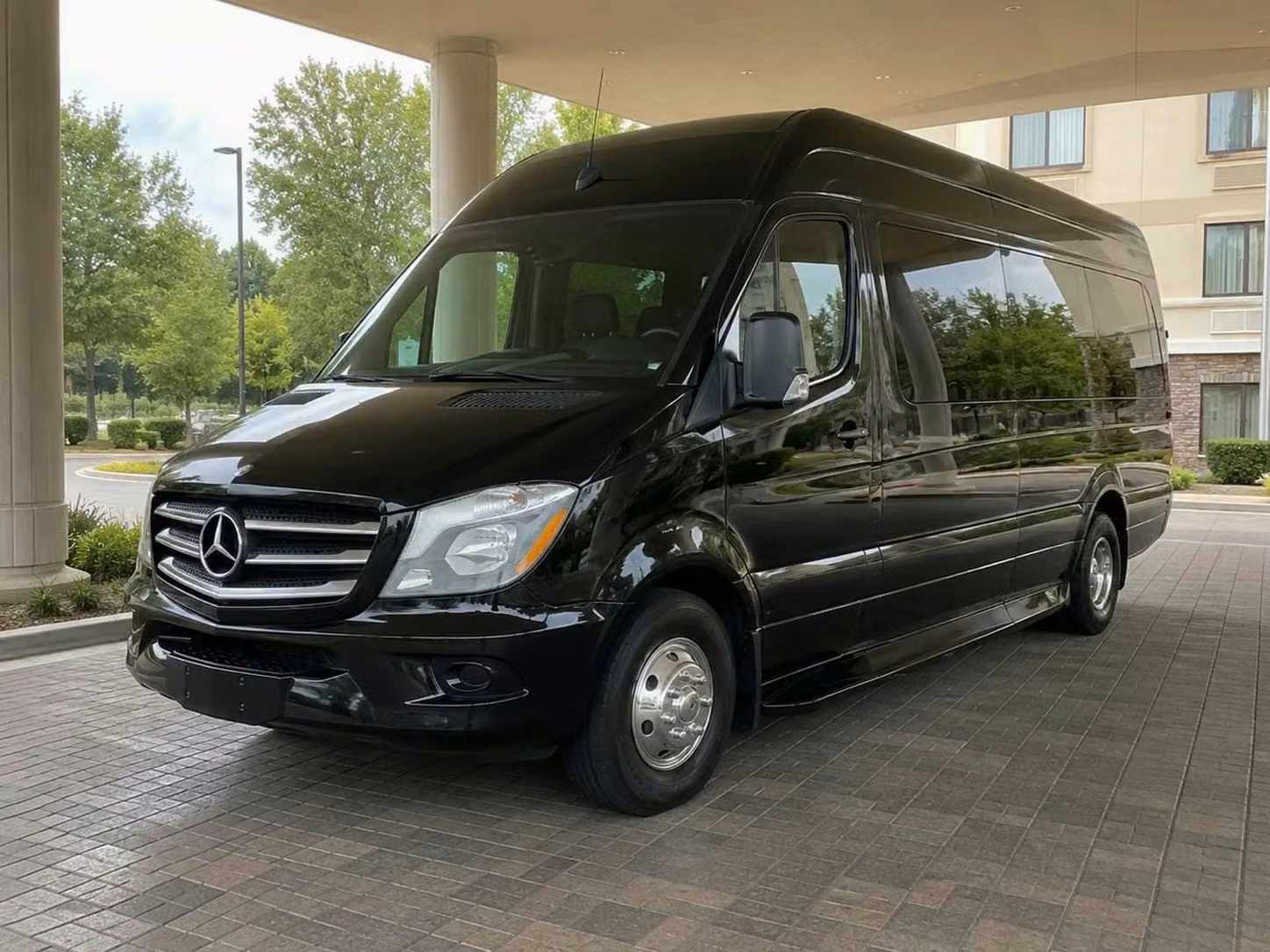 stanton sprinter van rental with driver tinted windows